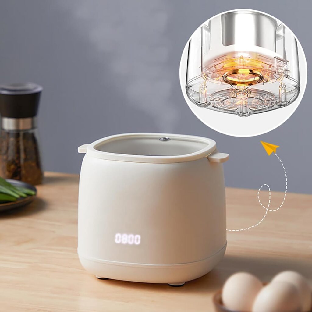 Fully Automatic Smart Egg Cooker,Smart Egg Cooker,2024 New Rapid Egg Cooker,Electric Egg Boiler Machine Mini Egg Cooker for Steamed,Hard Boiled,Soft Boiled Eggs and Onsen Tamago