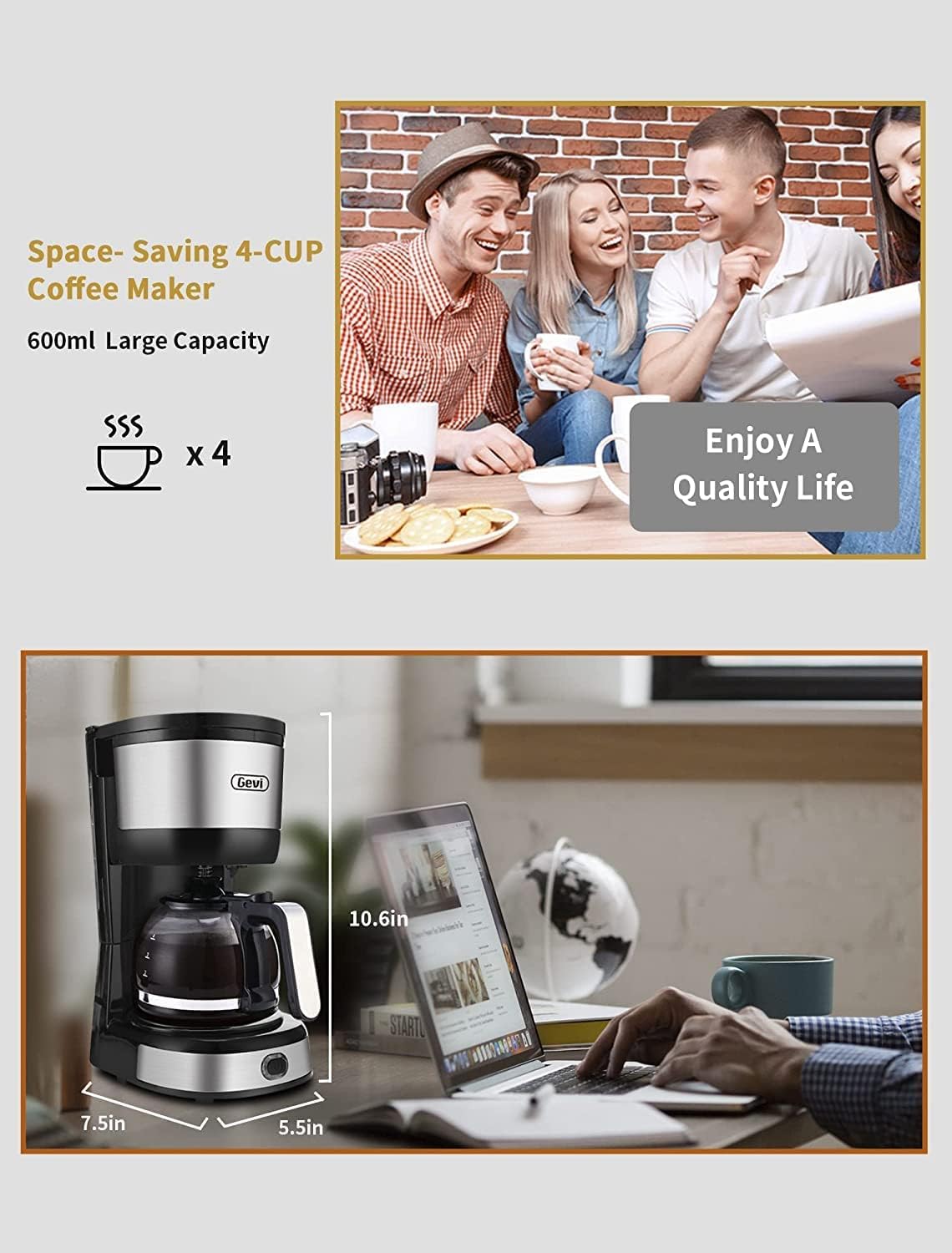 Gevi 4-Cup Coffee Maker Review