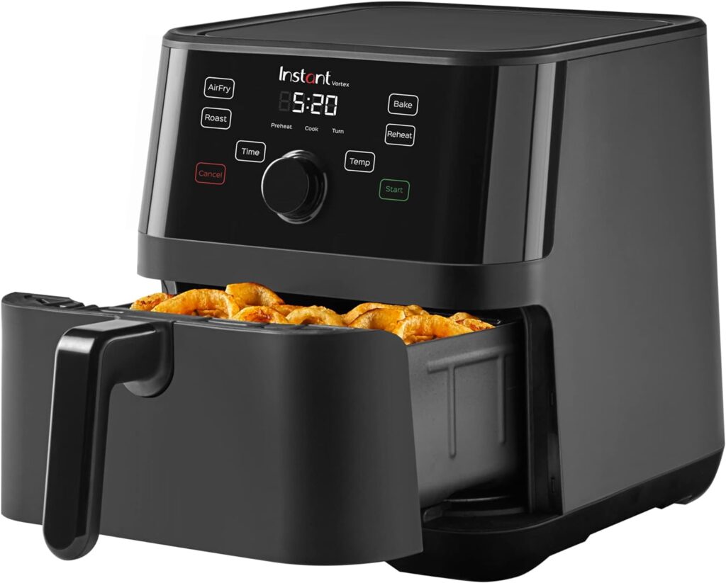 Instant Pot Vortex 5.7QT Air Fryer Oven Combo, From the Makers of Instant Pot, Customizable Smart Cooking Programs, Digital Touchscreen, Nonstick and Dishwasher-Safe Basket, App with over 100 Recipes