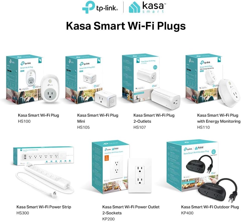 Kasa Smart Plug Classic 15A, Smart Home Wi-Fi Outlet Works with Alexa  Google Home, No Hub Required, UL Certified, 2.4G WiFi Only, 1-Pack(HS105) , White