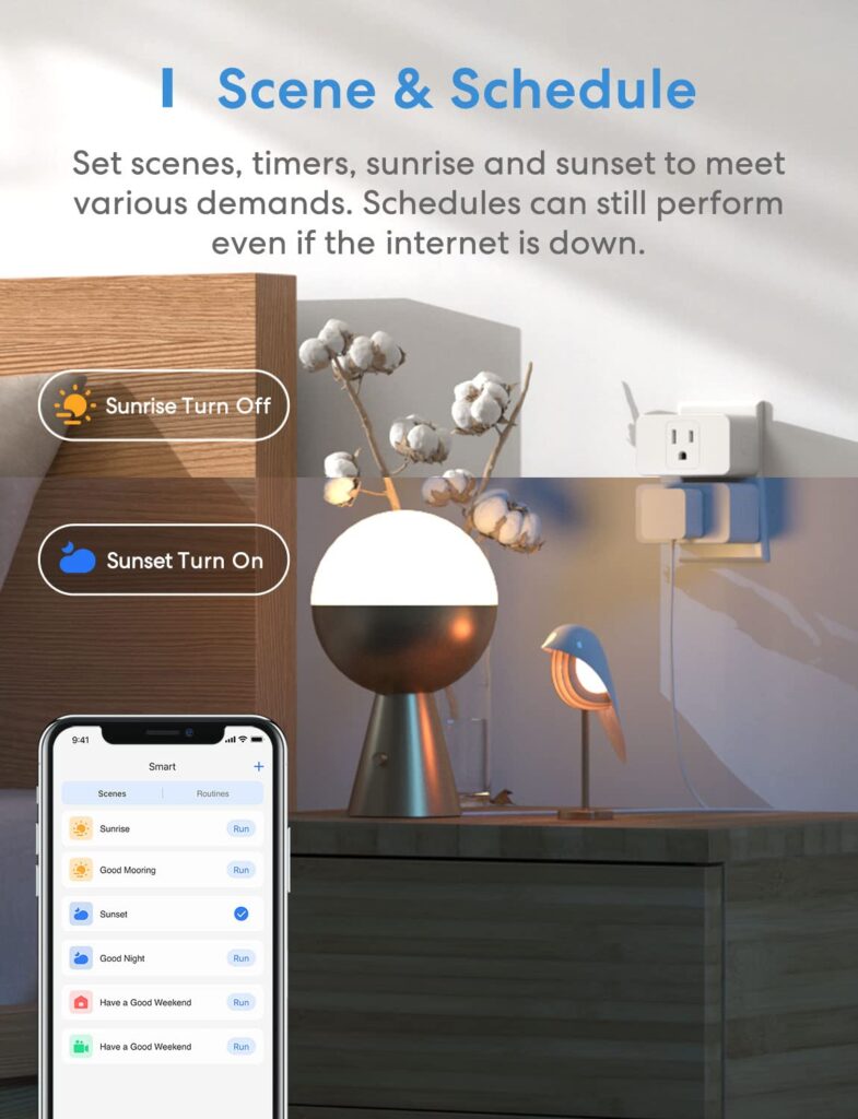 Meross Matter Smart Plug Mini, Easy Setup, 100% Privacy Smart Outlet, Compact Size, Support Apple Home, Alexa, Google Home with Schedule and Timer, App and Voice Control, 2.4G Wi-Fi Only (2 Pack)