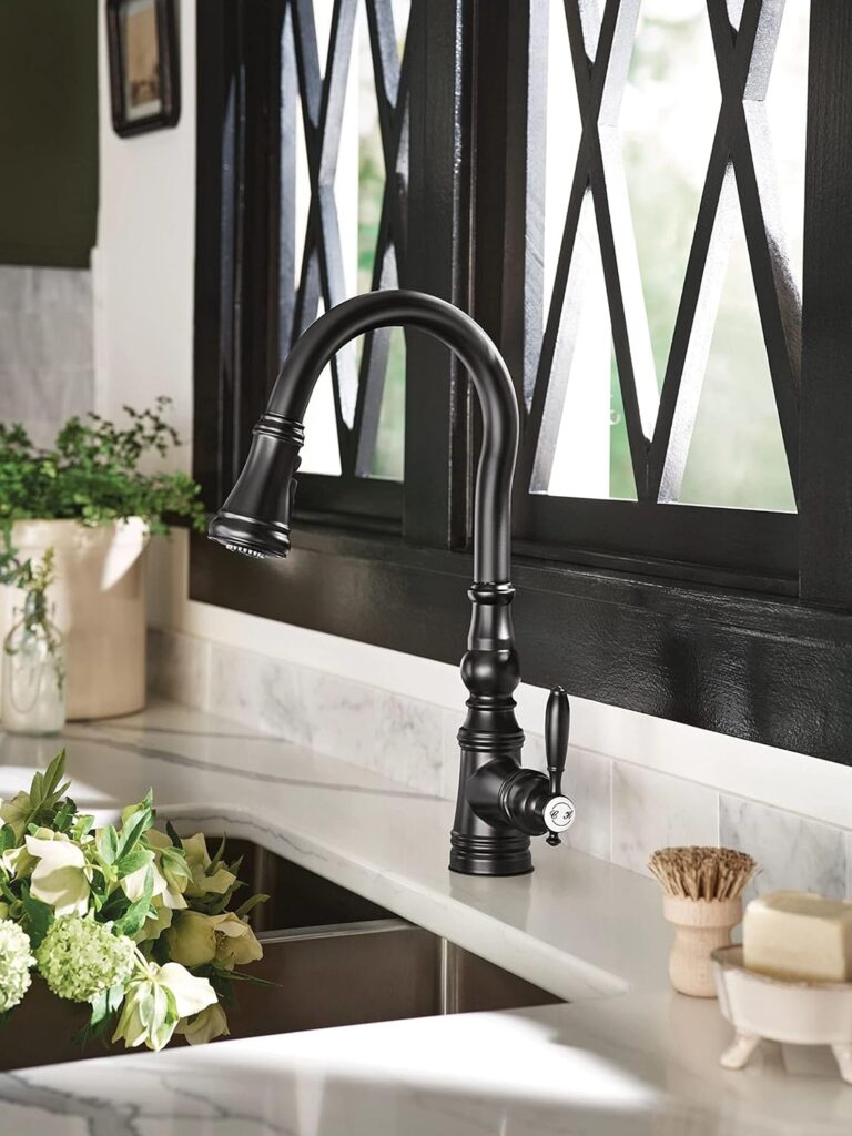 Moen S73004EVORB Weymouth Smart Touchless Pull Down Sprayer Kitchen Faucet with Voice Control and Power Boost, Oil Rubbed Bronze