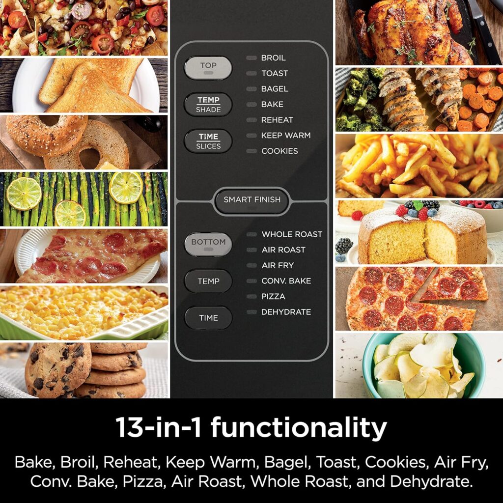 Ninja DCT451 12-in-1 Smart Double Oven with FlexDoor, Thermometer, FlavorSeal, Smart Finish, Rapid Top Convection and Air Fry Bottom , Stainless Steel