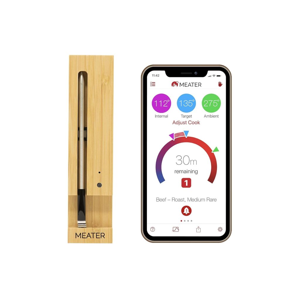 Original MEATER: Wireless Digital Smart Meat Thermometer | for Oven, BBQ, Grill, Kitchen | iOS  Android App | Apple Watch, Alexa Compatible | Dishwasher Safe
