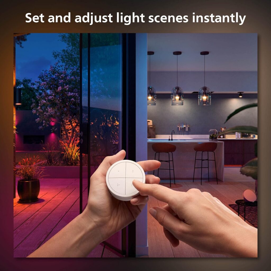 Philips Hue Wall Tap Dial Light Switch - Pack of 1 - Installation-Free - Smart Home - Exclusively for Philips Hue Smart Lights - White - Amazon.com