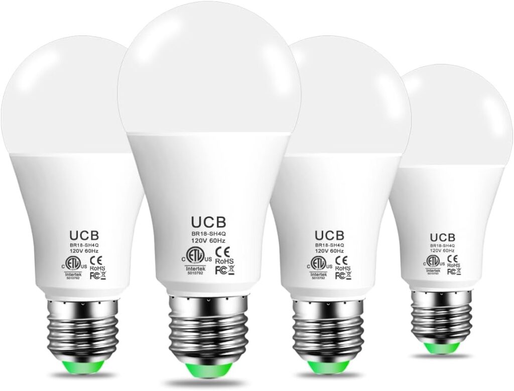 UCB Alexa Light Bulb 130W Equivalent, Smart Light Bulbs Warm White to Daylight Tunable, A19 E26 Bluetooth LED Bulbs for Bedroom Kitchen Living Room Office（4 Pack）