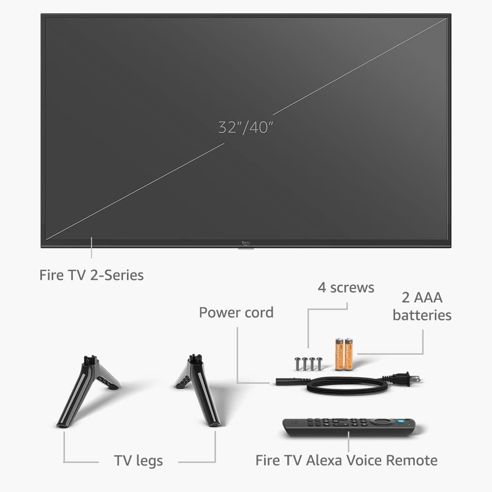 Amazon Fire TV 32 2-Series HD smart TV with Fire TV Alexa Voice Remote, stream live TV without cable