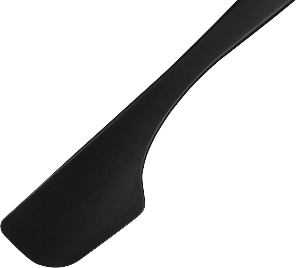 Lurch Germany Smart Tool Silicone Stirring Cooking Spoon With Hole Durable Practical Heat Resistant Risotto Spoon Kitchenware Kitchen Tool / 11 Inches / 28 cm - Black