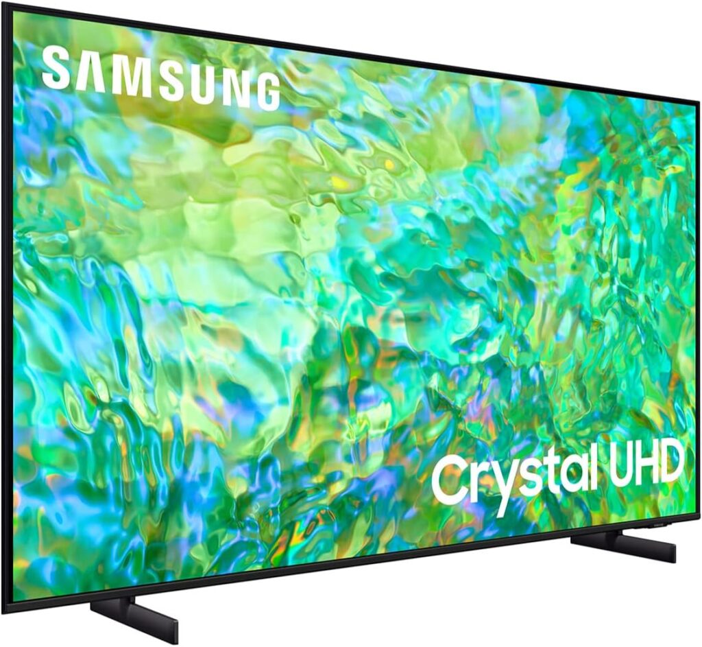 SAMSUNG 55-Inch Class Crystal UHD 4K CU8000 Series PurColor, Object Tracking Sound Lite, Q-Symphony, Motion Xcelerator, Ultra Slim, Solar Remote, Smart TV with Alexa Built-in (UN55CU8000, 2023 Model)