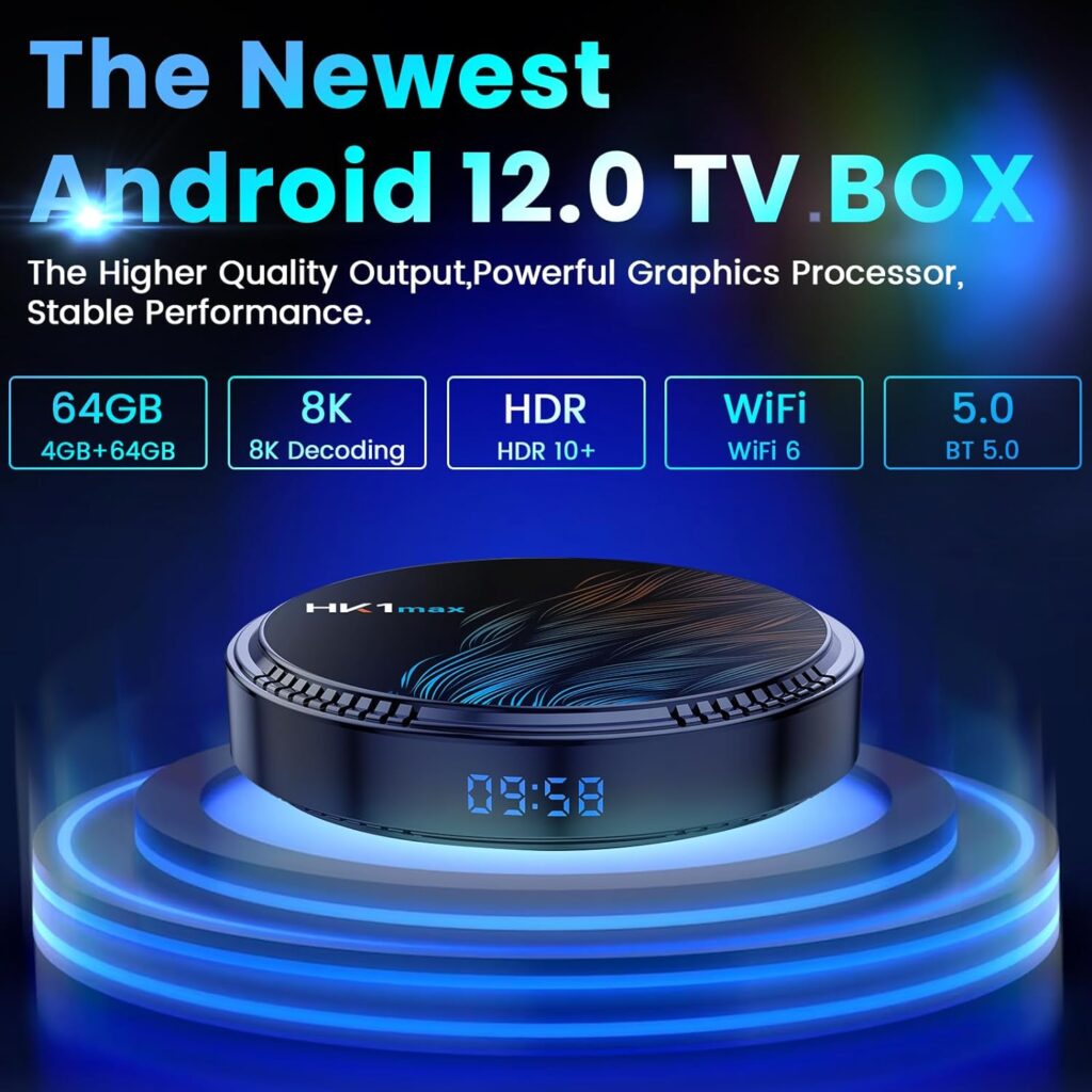 Android TV Box 12.0 4GB 64GB Smart TV Box Android Box Allwinner H618 WiFi 6 Ultra HD 1080P 4K 8K HLG Mode HDR10+ BT 5.0 USB 2.0 Set Top Box with Mini Wireless Backlit Keyboard
